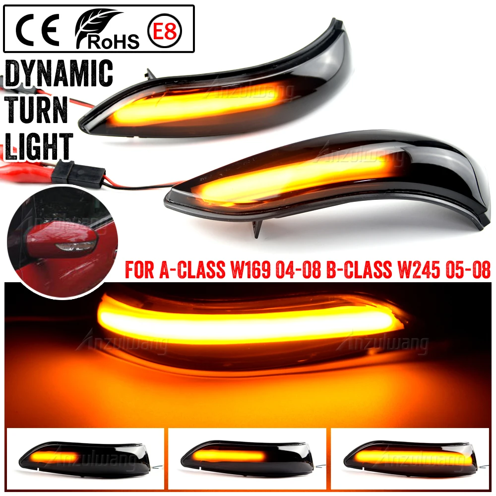 

LED Side Wing Dynamic Turn Signal Light Rearview Mirror Indicator For Benz A B Class W169 W245 2004 2005-2008 Turn Siganl Lights