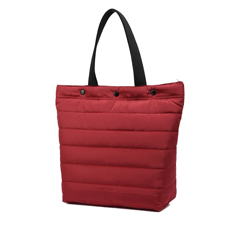 

Fashion new female bag Korean fashion down space cotton waterproof big bag Women waterproof portable shoulder bag