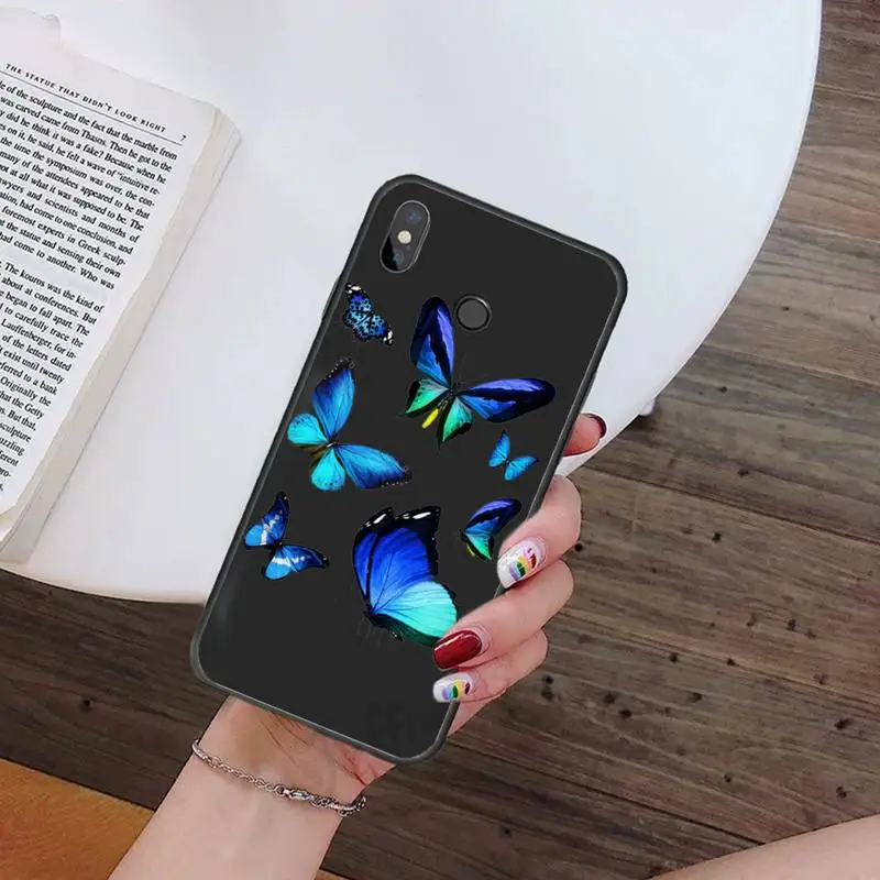 

Butterfly beautiful Phone Case For Xiaomi Redmi mi note max 3 5 6 8 9 10 t S SE lite pro Soft Silicone Shell Cover Funda