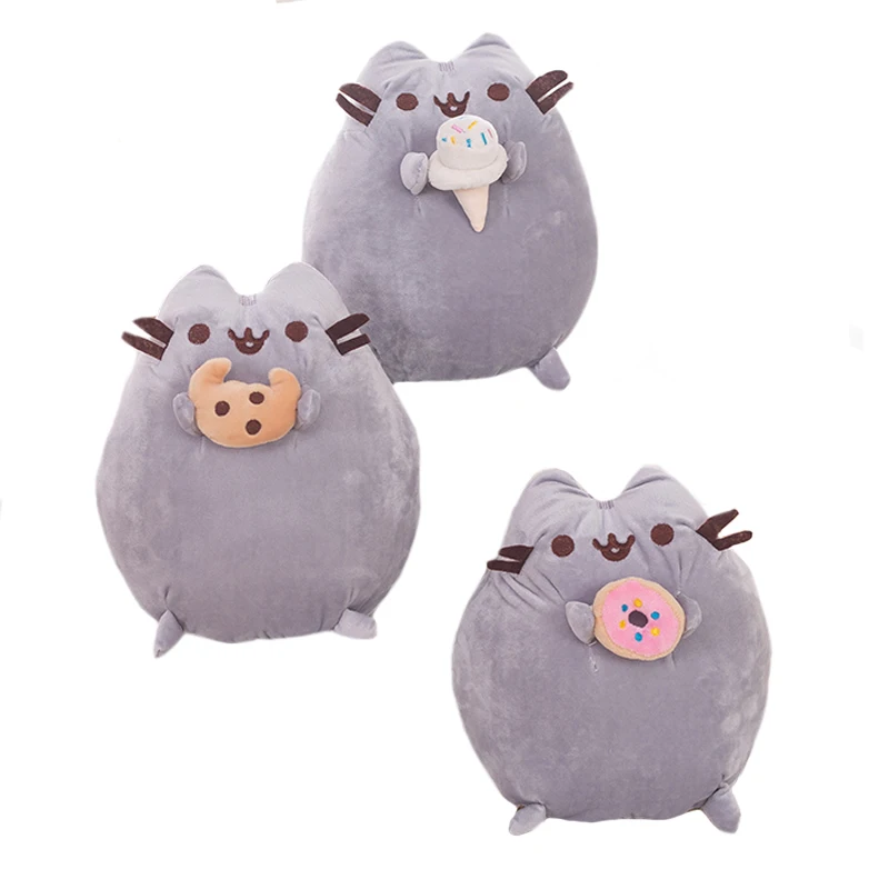 25 см новые милые коты для печенья плюшевые куклы детей мороженое мягкая игрушка