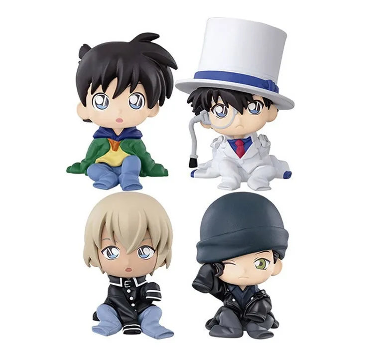 4 шт./компл. чехол для аниме Detective Conan закрытый Edogawa Konan Kaitou Kidd Furuya Rei Akai Shuuichi фигурка