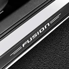 4 шт. автомобильные наклейки на порог двери, Виниловый протектор для Ford Fusion, защитная Накладка на порог автомобиля, аксессуары для декора из углеродного волокна