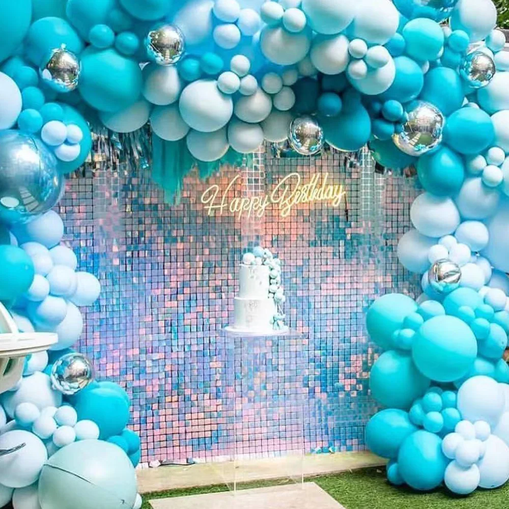 Переливающийся голубой квадратный Блестящий мерцающий сетчатый Шимер для