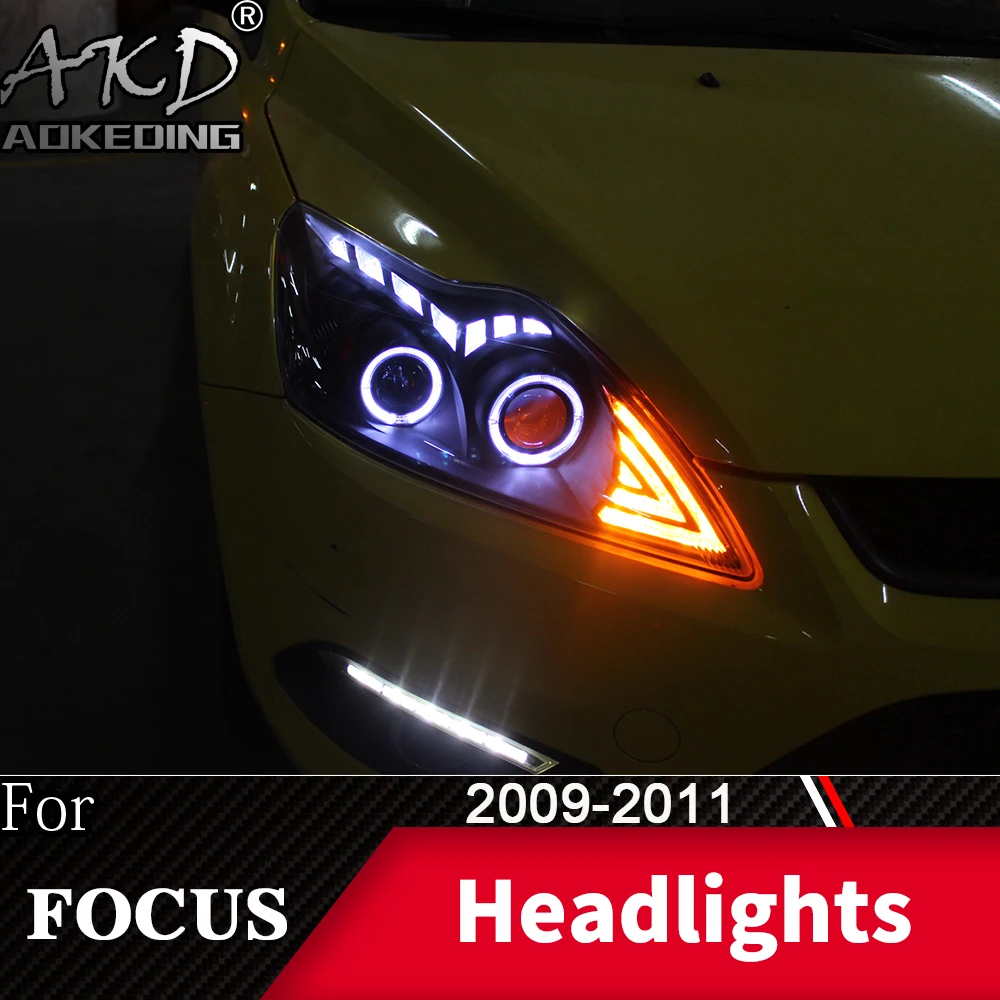 

Head Lamp For Car Ford Focus 2009-2011 Focus 2 Headlights Fog Lights Day Running Light DRL H7 LED Bi Xenon Bulb Car Accessory