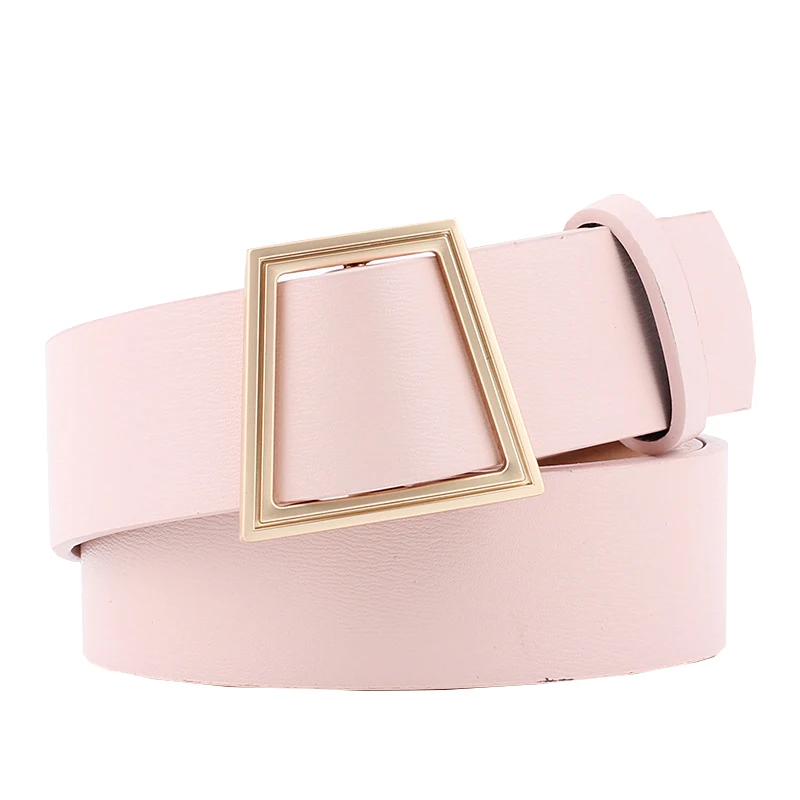 Женский ремень Wild Повседневный без штифта поясной геометрический металлическая