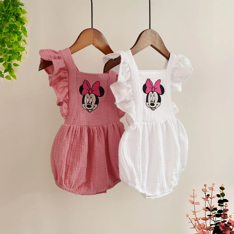 Комбинезоны для маленьких девочек с героями Диснея и Минни Маус новинка Одежда