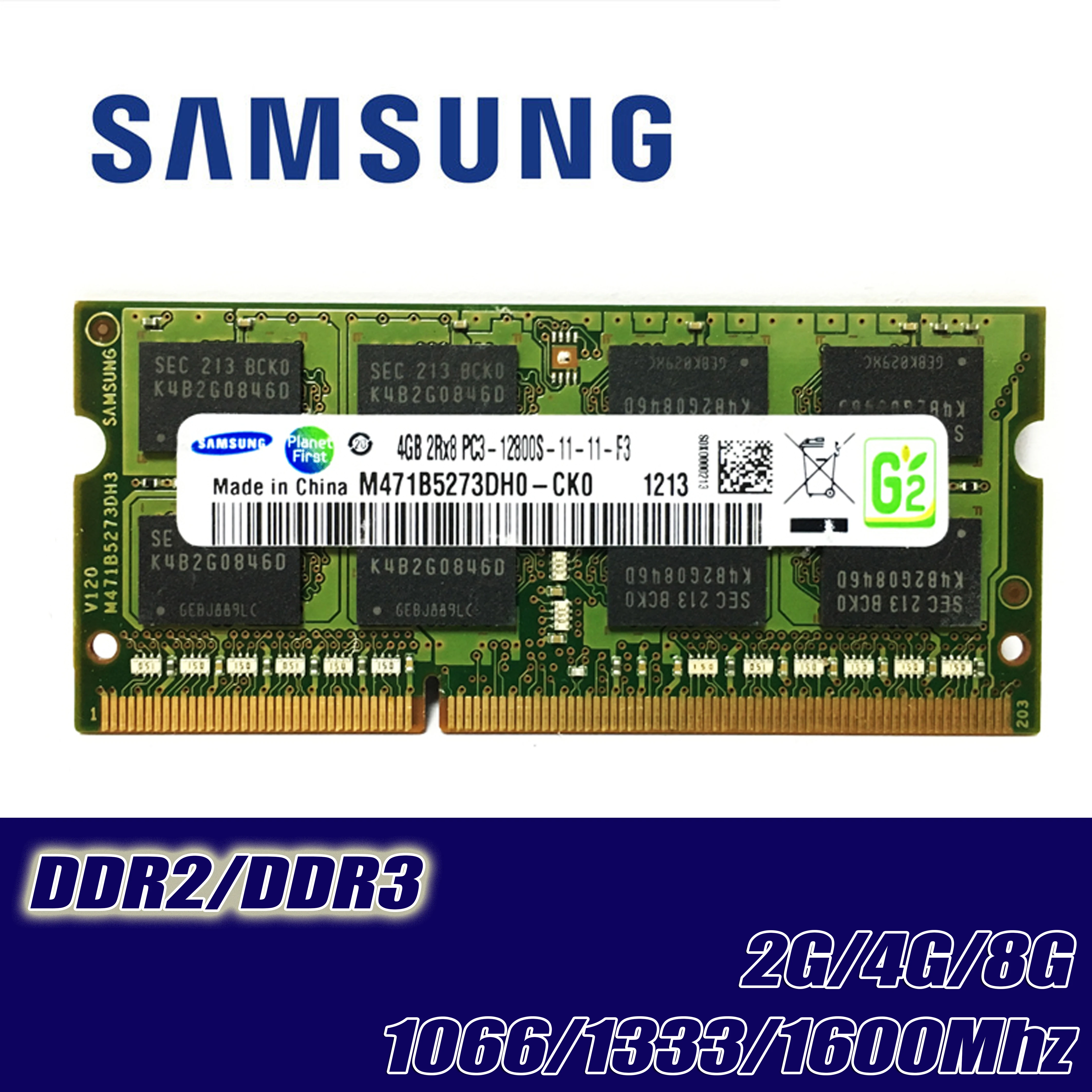 Samsung 2 ГБ/4 ГБ/8 ГБ 2G 4G PC2 PC3 DDR2 DDR3 667 МГц 800 1333 Гц 1600 МГц 5300S 6400 8500 10600 ECC память ноутбука тетрадь Оперативная память
