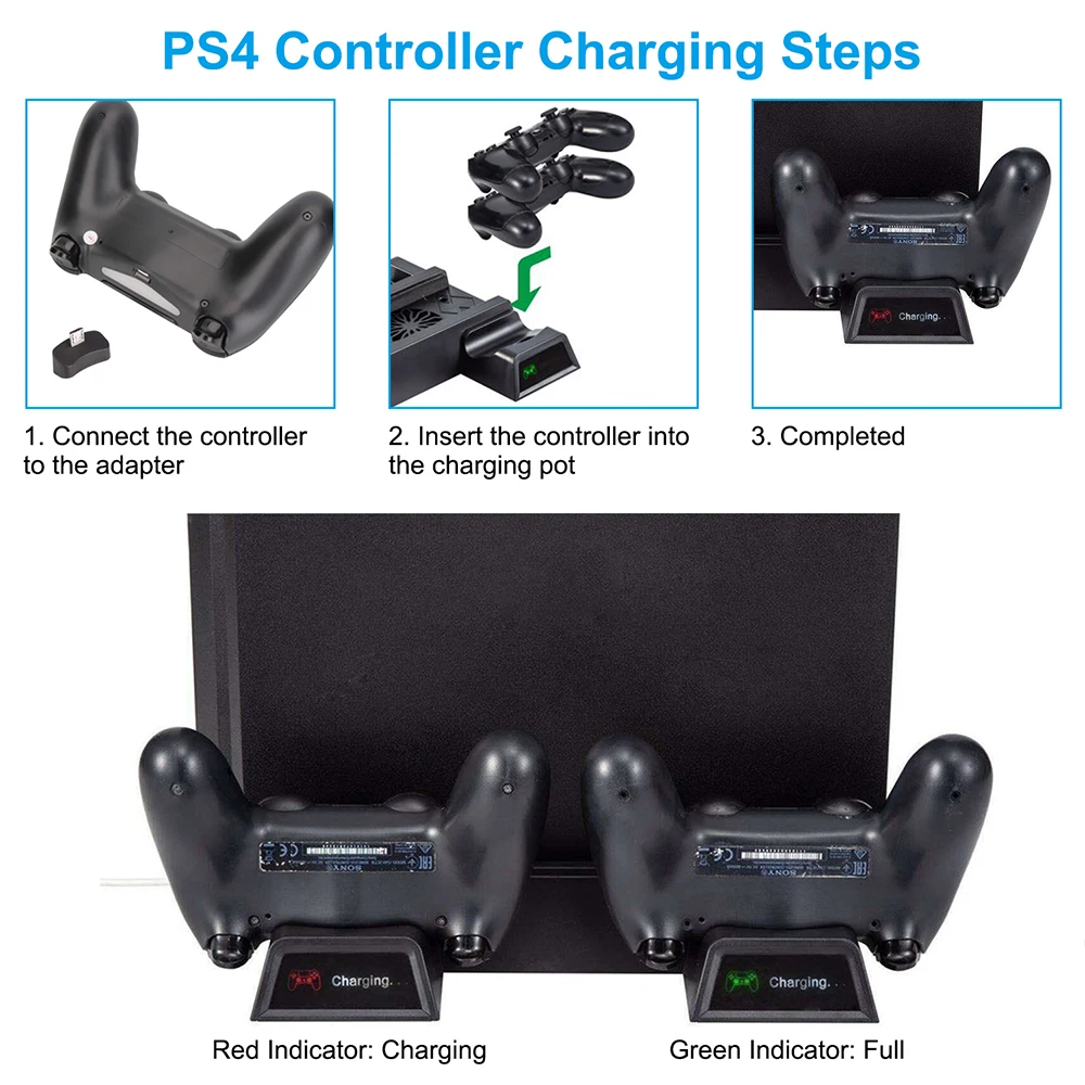 Вертикальная подставка для PS4/Pro/Slim многофункциональный охлаждающий вентилятор