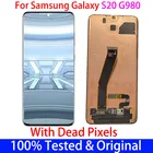 Оригинальный ЖК-дисплей с точкой для Samsung Galaxy S20 G980 G980F G980FD ультра дисплей сенсорный экран дигитайзер рамка Запчасти для замены