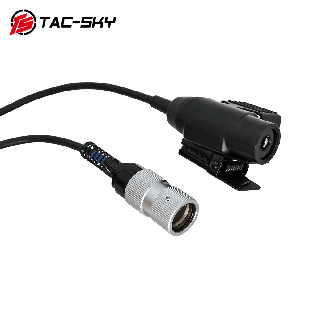 TAC-SKY Tactical Headset Ptt Military Adapter 6-Pin U94 Spring Wire Ptt Suitable For AN/PRC 148152 Walkie-Talkie Dummy Case