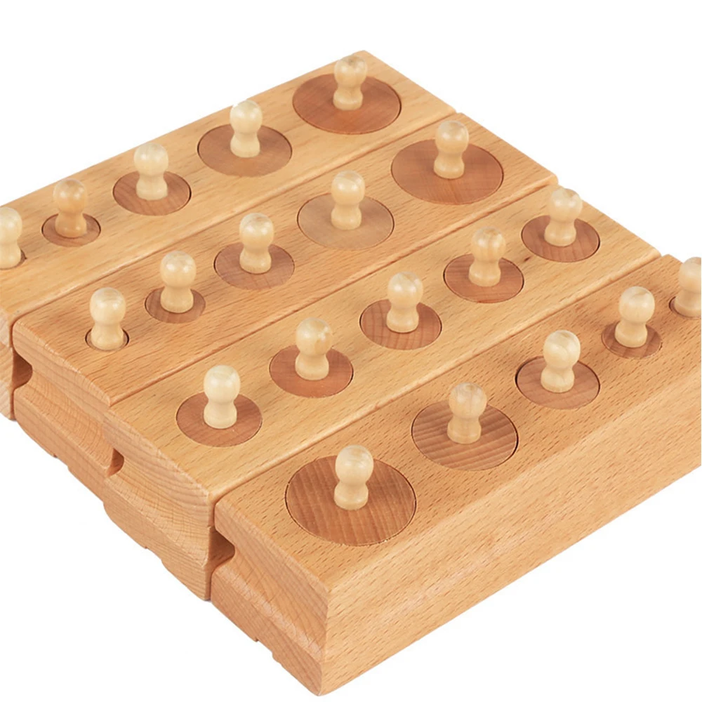 Монтессори Развивающие деревянные игрушки для детей цилиндрические патроны