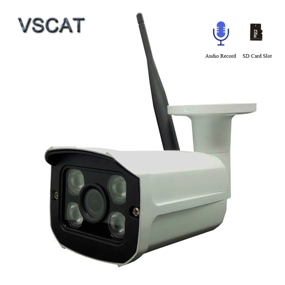 Аудио WiFi HD 1080P 2MP Беспроводная ip камера H.265 Onvif P2P Водонепроницаемая ночного