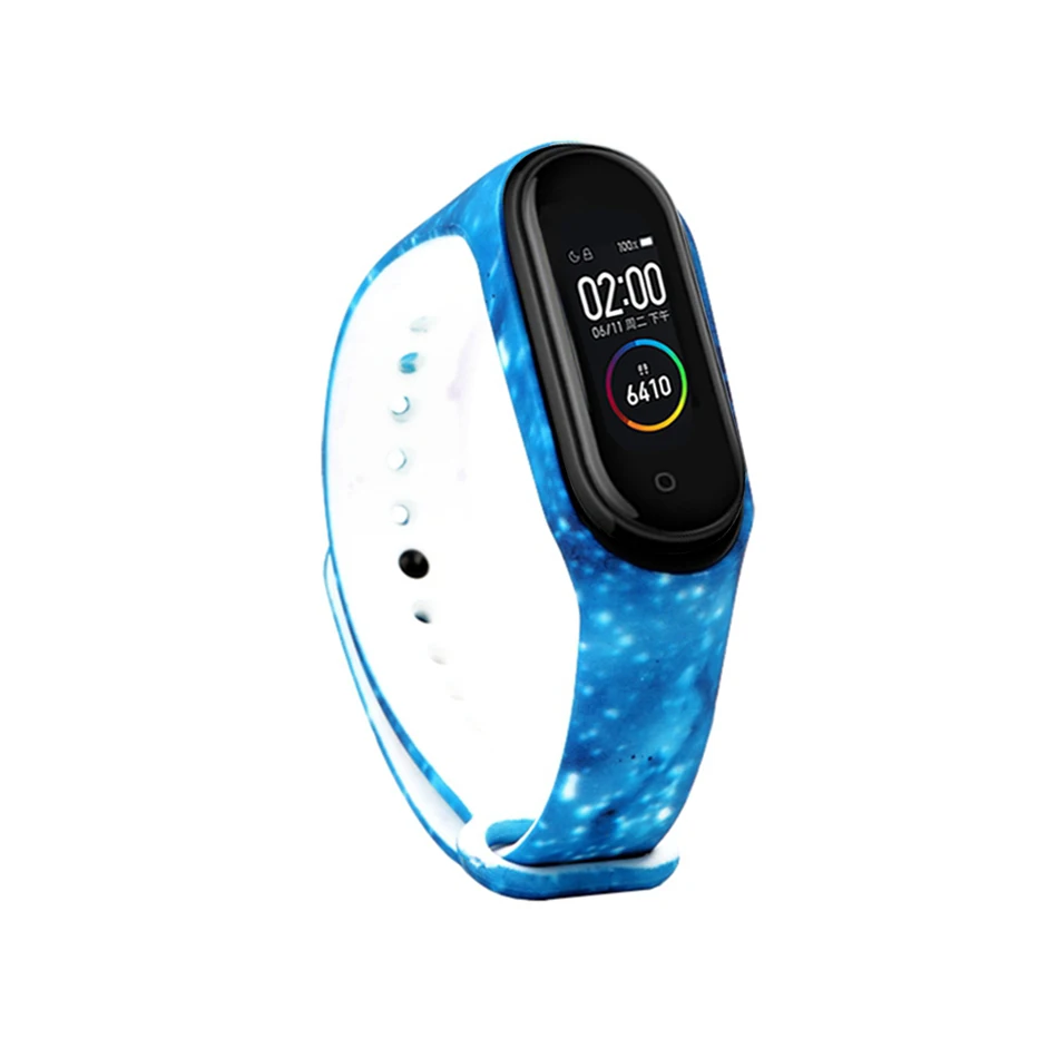 9 Mi band 4 Браслет замена для силиконового ремешка печать на запястье для xiaomi mi band 4 двойной цвет mi 3 mi 4 мягкие ремни - Цвет: 9