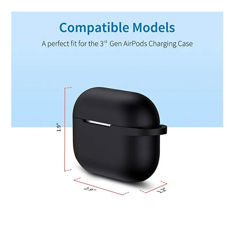 Мягкий силиконовый чехол для AirPods Pro 2019 защитный переноски с брелком Airpods 3 Airpods3 |