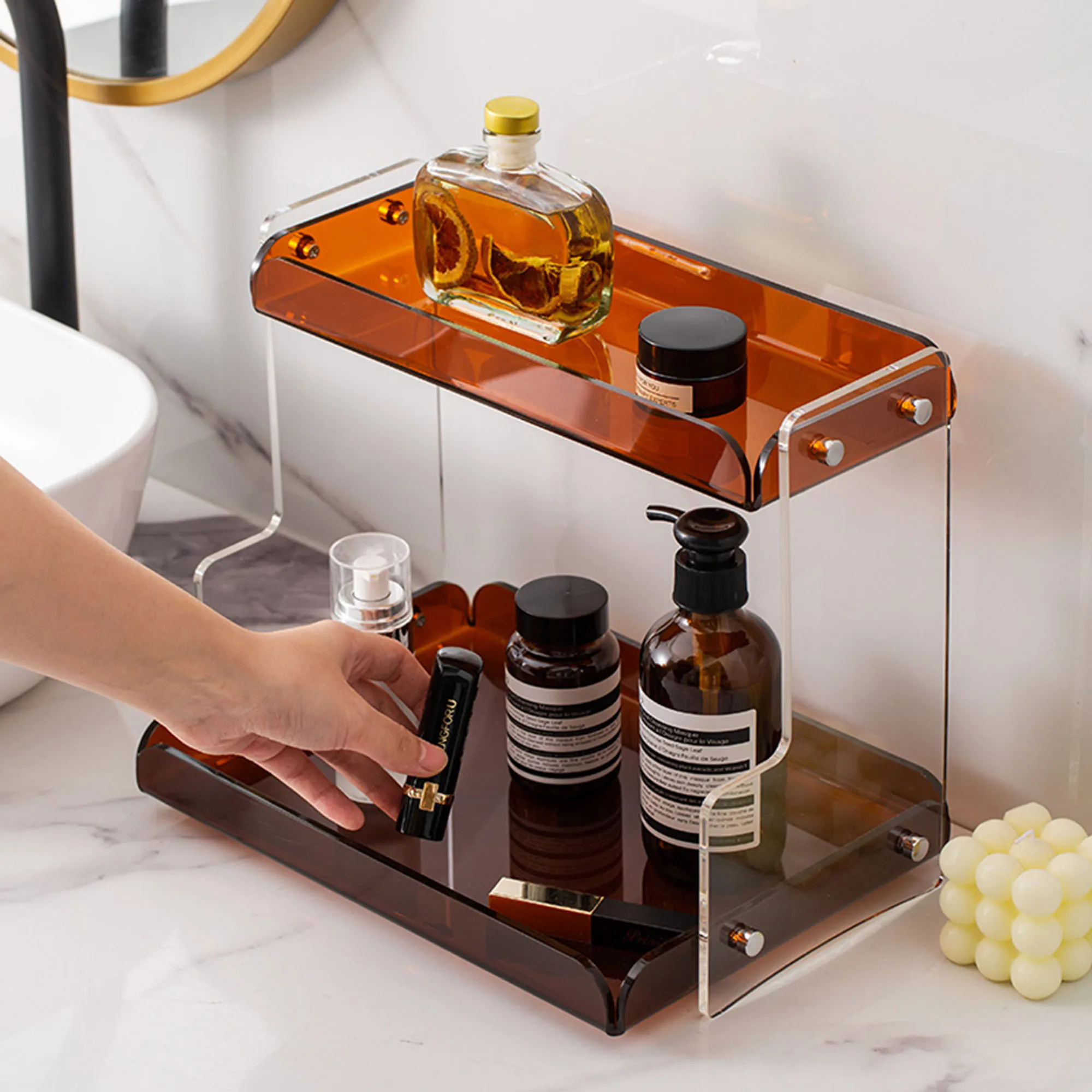 

Acrylic Type Display Stand Showcase Jewelry Storage Rack Shelf for Cabinet