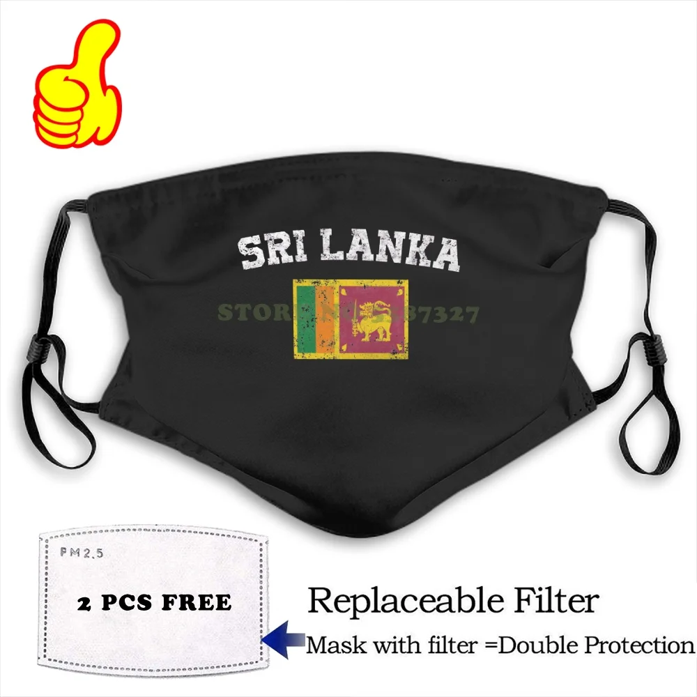 Face Mask SRI Lanka Flag Shirt - Vintage T Funny Cool Masks |