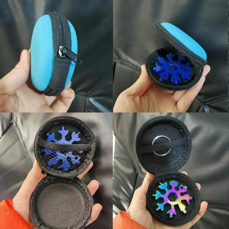 Многофункциональный Карманный Брелок-Снежинка 18 в 1 шестигранный ключ