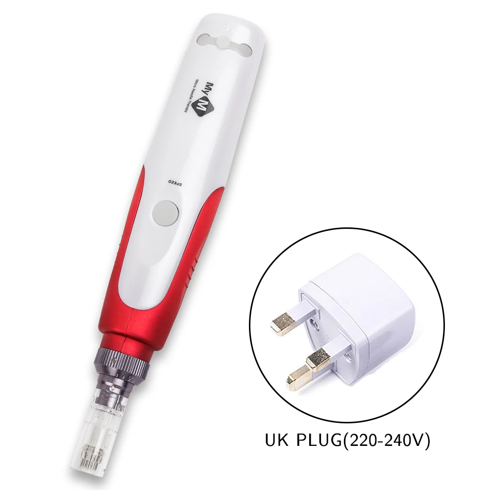 UK plug without box Профессиональный байонет Dr. pen микро игла Дерма ручка иглы картридж иглы наконечники для электрической Микро прокатки Дерма штамп терапия - Цвет: UK plug without box