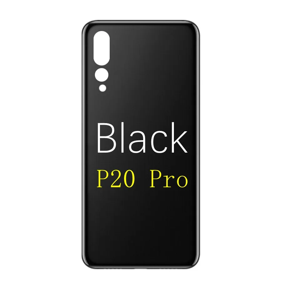 P20 Pro Black Для huawei P20 Pro Крышка батарейного отсека задняя дверь Корпус Задняя стеклянная панель для huawei P20 Lite Крышка батарейного отсека Nova 3e Замена - Цвет: P20 Pro Black