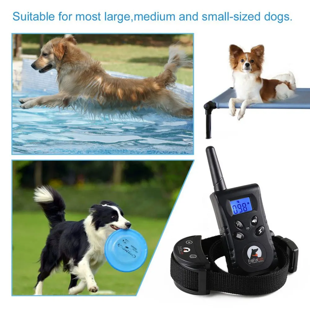 Водонепроницаемый ошейник для дрессировки домашних питомцев перезаряжаемый