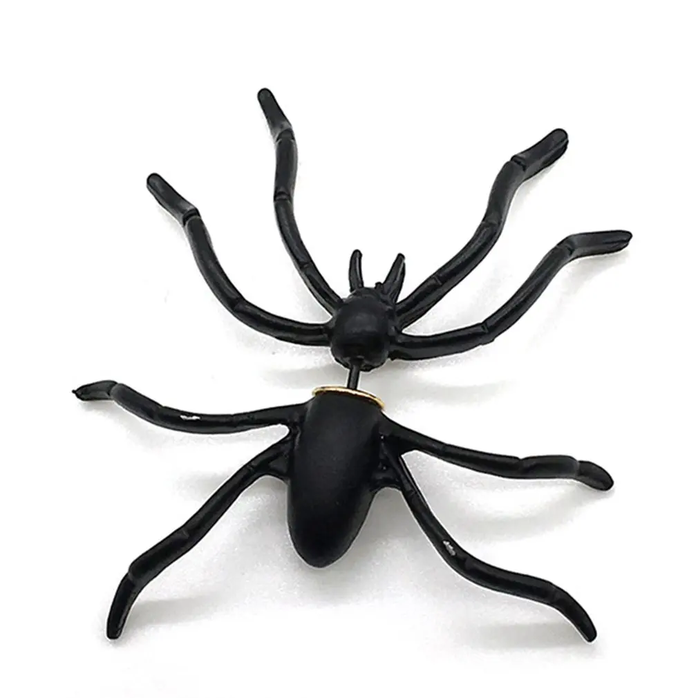 

1Pcs Personality Exquisite Piercing Charm Ear Studs Extraordinary Trendy Spider Romance Black Earrings Jewelry Halloween Props