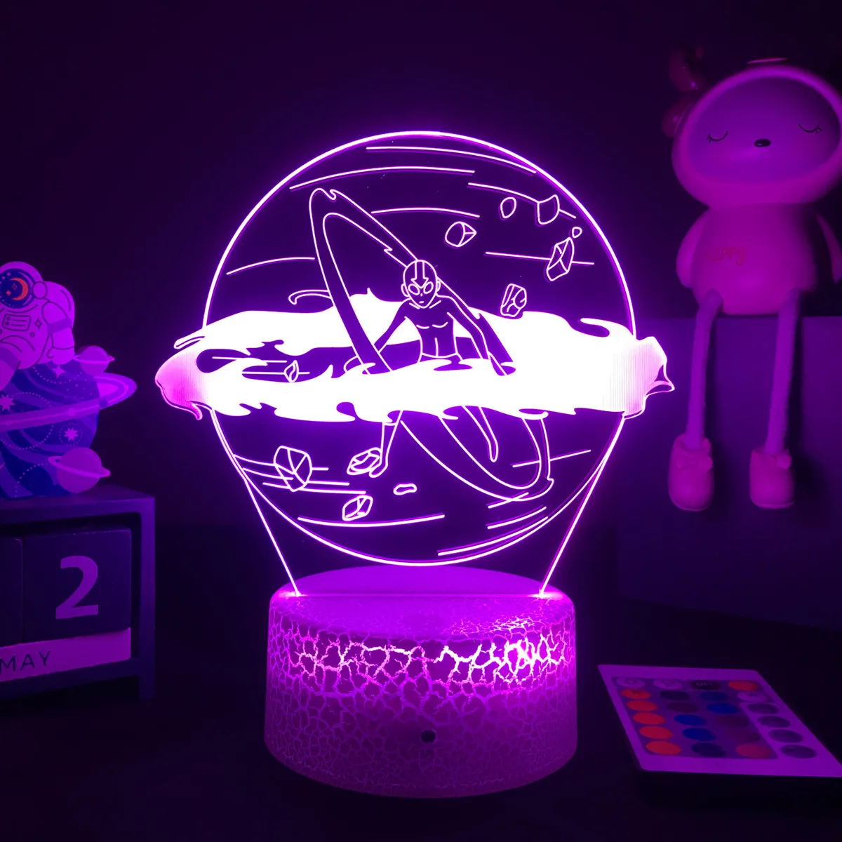 Avatar The Last Airbender 3D LED Lamp Aang Figure for Kids Child Bedroom Decor Bedside Lamp Dropshipp Manga Gift Light Aang