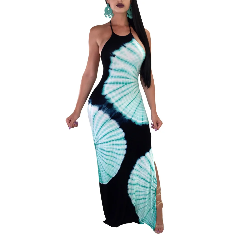 2019 классическое печатное сексуальное длинное платье на бретельках женское |