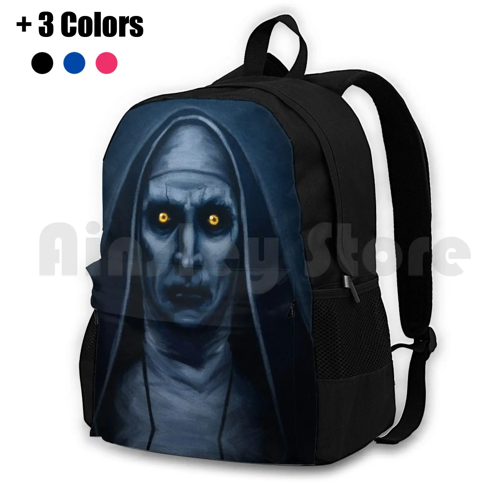 

Valak Painting Outdoor Hiking Backpack Riding Climbing Sports Bag The Conjuring The Conjuring 2 Valak Horror Demon The Warrens