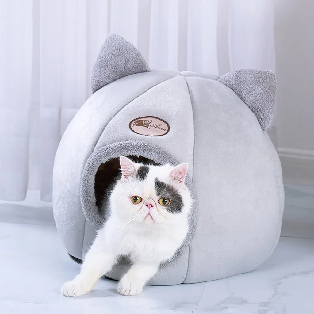 

Foldable Pet Dog Cat Tent House Kennel Winter Warm Nest Soft Sleeping Pad Animal Puppy Cave Sleeping Mat Nest Kennel Pet Supply