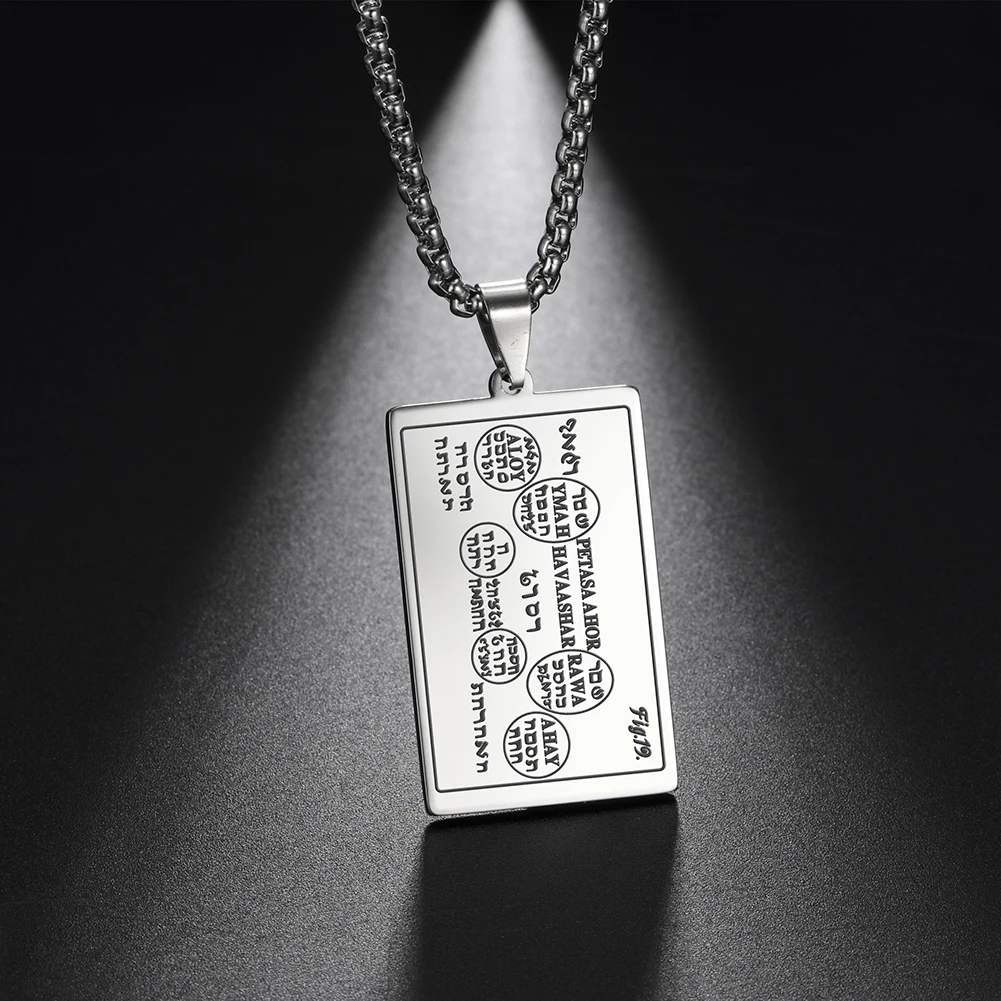 Dawapara нержавеющая сталь ожерелье талисман Amulet десятая Таблица алкогольных