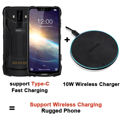 with charger Doogee S90 Pro модульный прочный мобильный телефон IP68 Helio P70 6,1" дисплей Восьмиядерный 6 ГБ 128 ГБ 16MP+ 8MP Android 9 12V2A смартфон - Color: with charger