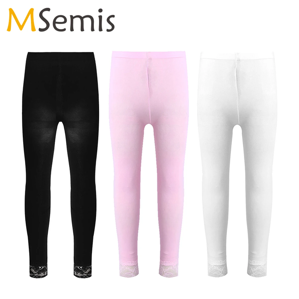 

Professional Kids Children Girls Ballet Tights White Ballet Dance Leggings Pantyhose Swan Dance Costume Stretchy Cropped Pants