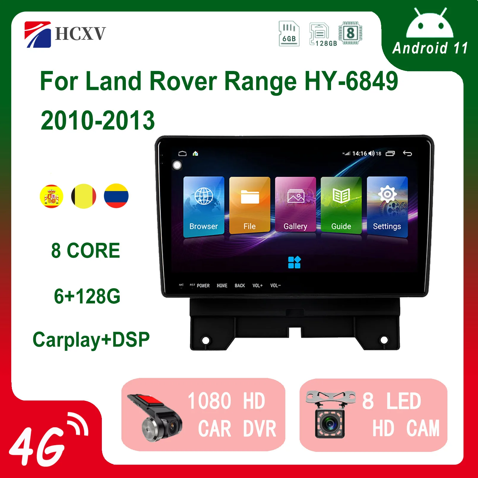 

HCXV Car Radio Android Player For Land Rover Range Rover Sport Car Stereo Carplay Intelligent System Multimedia GPS Navigation
