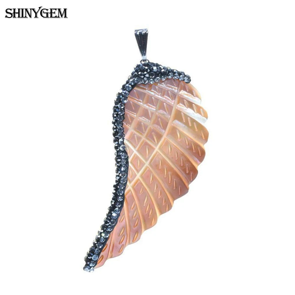 5 шт. Разноцветные Подвески в виде крыльев Ангела подвески ракушек натуральной