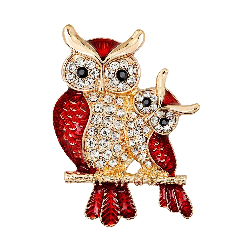 New Design Fashion Women Owl Collar Crystal Brooch Pin Wedding Bouquet Jewelry Clothing Accessories Valentines Day Gift Delicate | Украшения