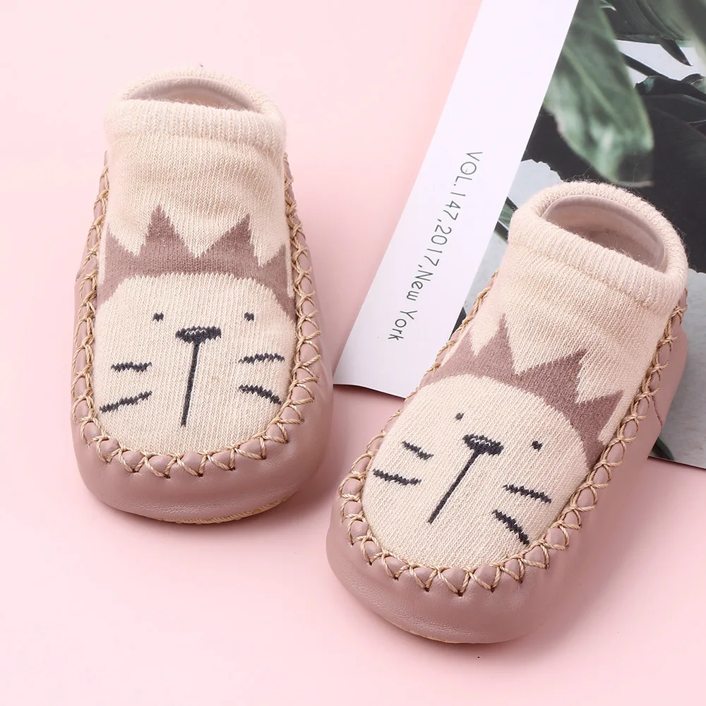 Модные милые Мультяшные Нескользящие хлопковые носки для маленьких девочек и