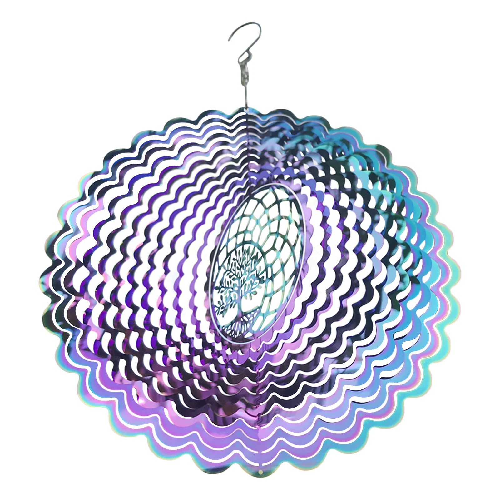 

Stainless Steel 3D Wind Spinner Wall Hanging Rotating Wind Catcher Pendant Outdoor Garden Home Decoration Dream Catcher Premium