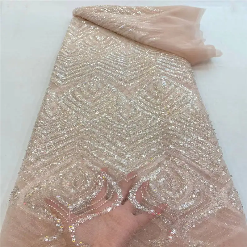 Новая кружевная ткань с блестками и тюлевым кружевом 2021 роскошное женское
