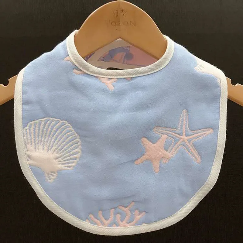 Ya Zan Six Layers Of Gauze New Newborn Toddler Cotton Baby Bibs Boys Girls Lace Saliva Towel Tassels Bib Feeding Burp Cloths | Детская