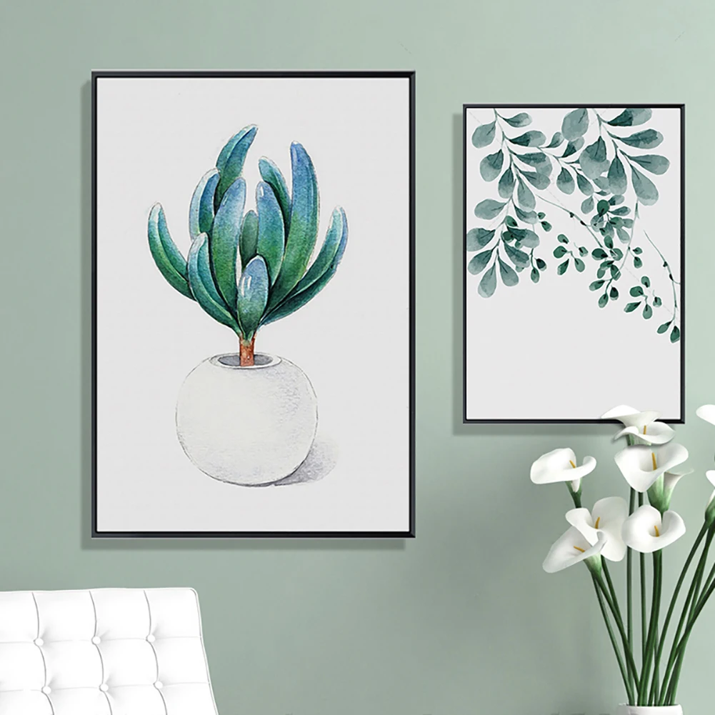 Картина на холсте растения зелень листья картина художественный плакат