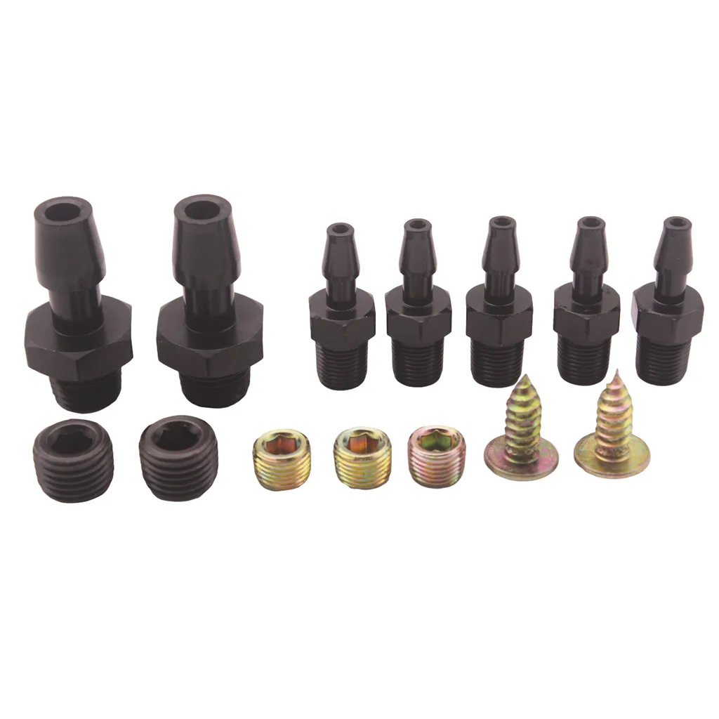 

Вакуумный впускной коллектор, 5 портов, 1/8NPT, алюминиевый турбо-блок, впускной черный