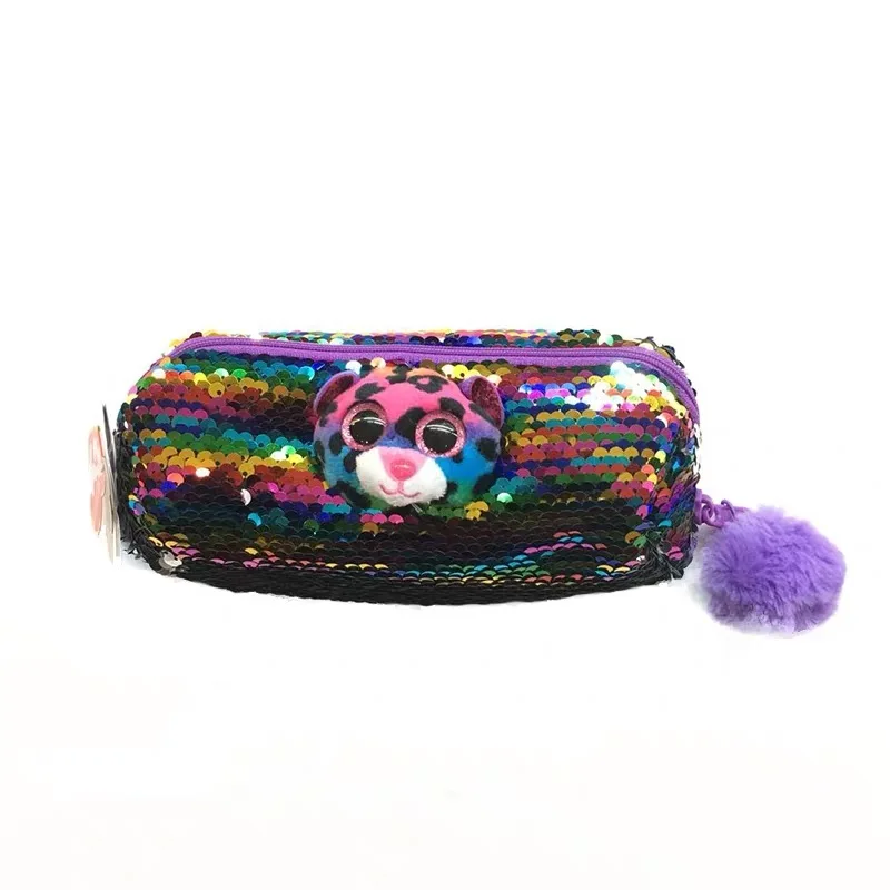 Пеналы 20 см Ty Beanie двусторонние пеналы с пайетками меняющие цвет единорог панда