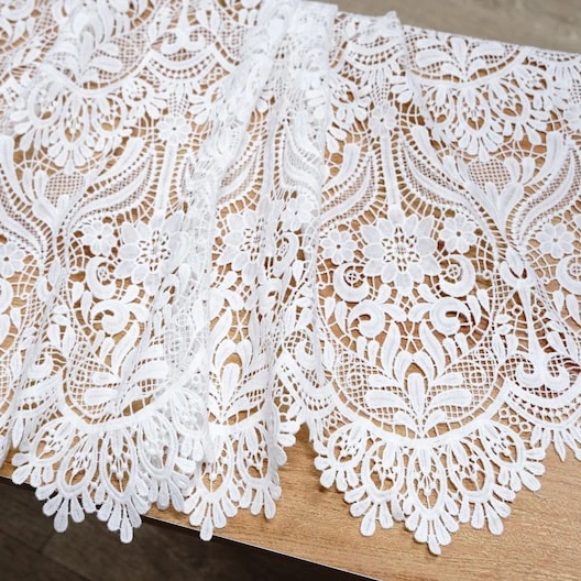 

1 yard Elegant Venice Guipure Lace Fabric Hollow Out Water soluble Lace fabric For DIY Garment Party Wedding Dress Houte Couture