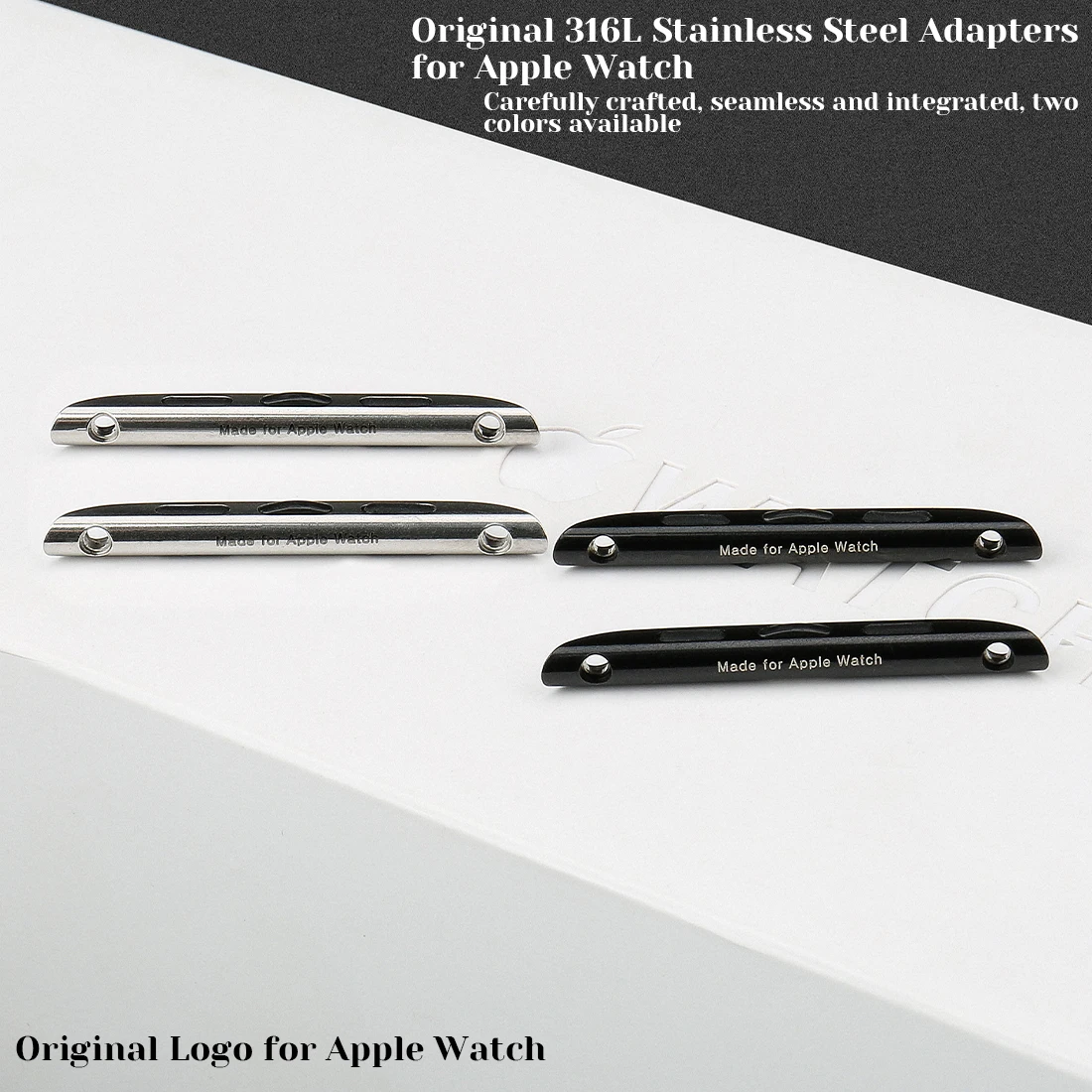 10pcs Original 1:1 Apple Watch Adapter Stainless Steel iWatch Connector For Apple Watch Band 7/6/SE/5/4/3 45mm 44mm 40mm 42mm