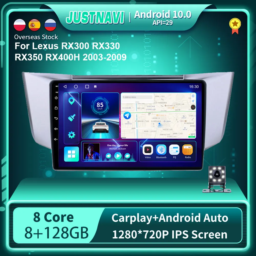 

1280*720P Android 10.0 Car Radio Multimedia Video Player For Lexus RX300 RX330 RX350 2003-2009 BT GPS Serero DSP Carplay No DVD