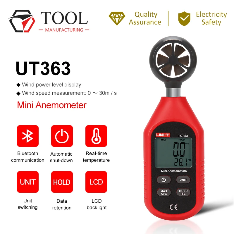 Мини цифровой анемометр UNI T UT363 измеритель температуры диагностический