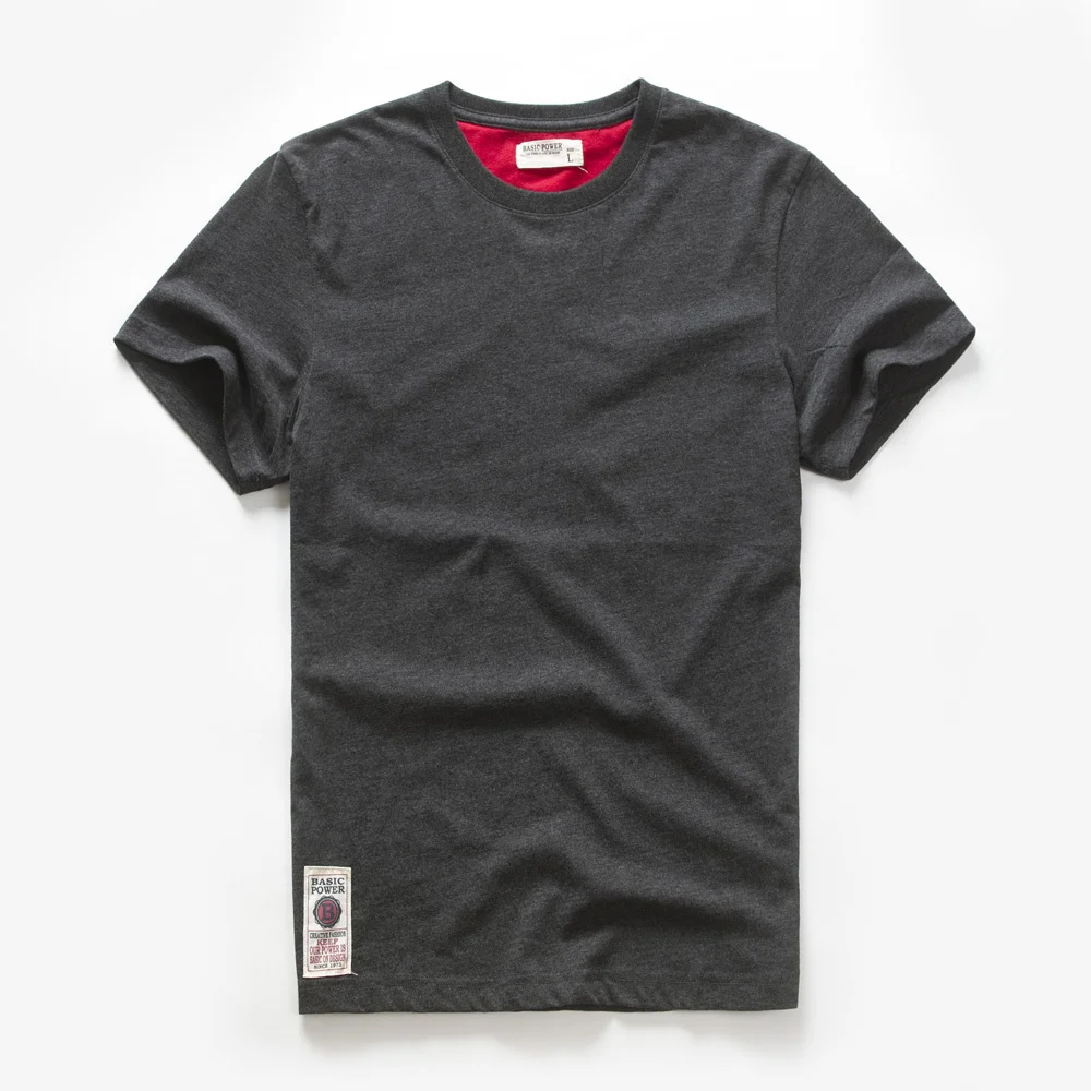 

Men's T-shirt Cotton Solid Color t shirt Men Causal O-neck Basic Tshirt Male High Quality Classical Tops