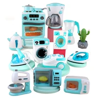 household appliances pretend play kitchen children toys coffee machine toaster blender vacuum cleaner cooker toys gift hc0225