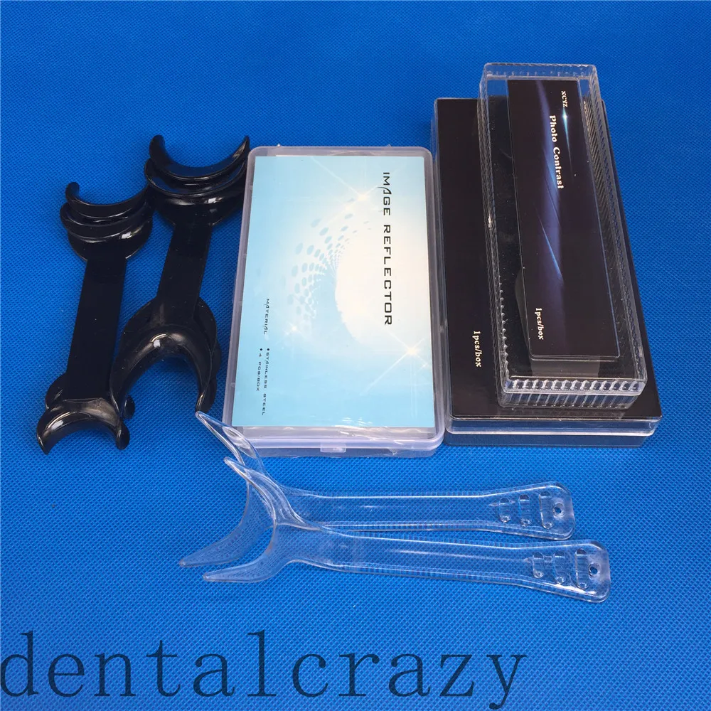 4 стоматологическое зеркало из нержавеющей стали + шт. двухголовый втягиватель 2