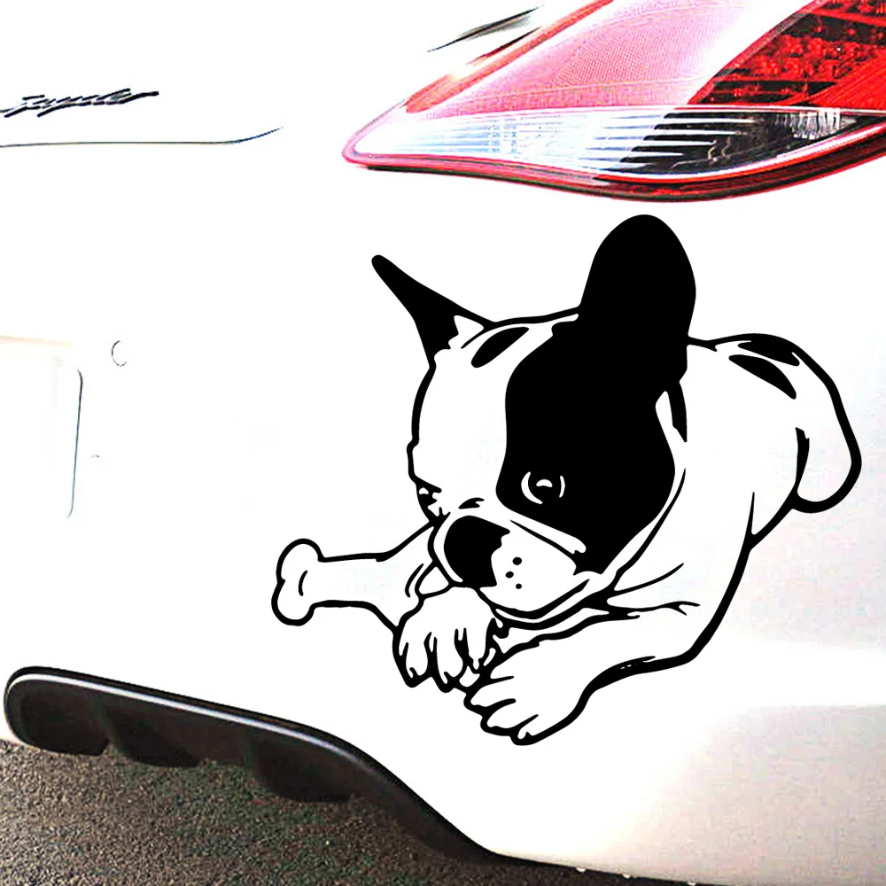 

Newest Bulldog Car Stickers Car Rearview Mirror Sticker Auto Body Styling Stickers Accessories